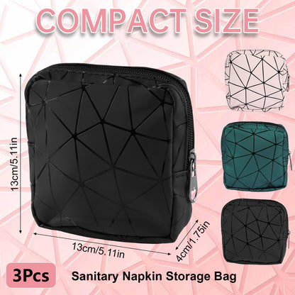 3 Pcs Sanitary Pad Storage Bag, Portable Sanitary Towel Holder Reusable