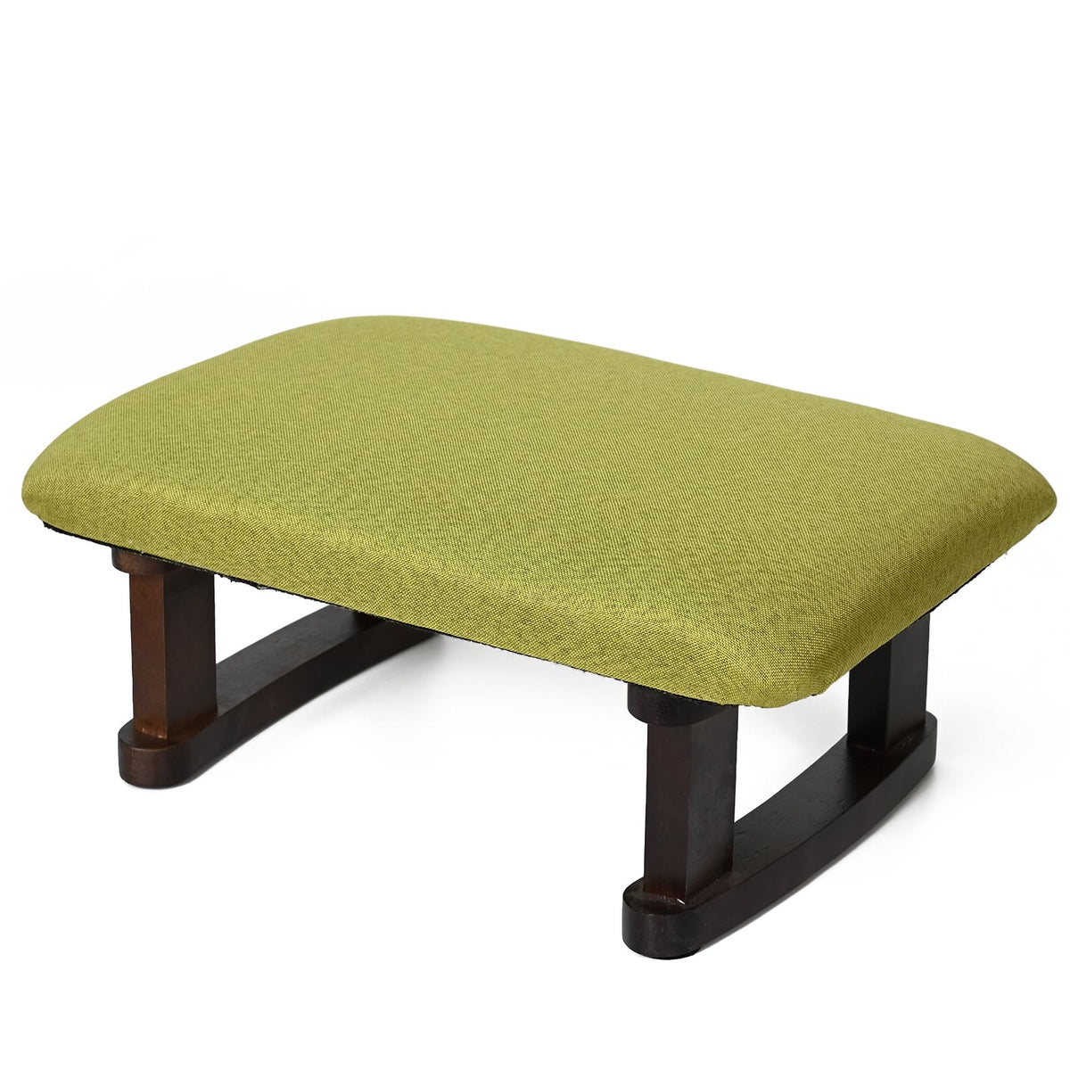 Small Footstool Office Under Desk Ottoman Padded Hassock 16.1"(41cm) x 6.7"(17cm) with Wooden Legs Modern Living Room Bedroom Work Nail Salon Compact