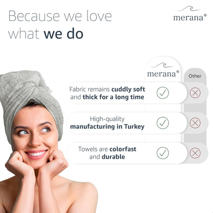 Merana OSLO towel set | quick-drying, soft & lint-free | terry luxury quality | 100% cotton terrycloth | OEKO-TEX | 590 GSM