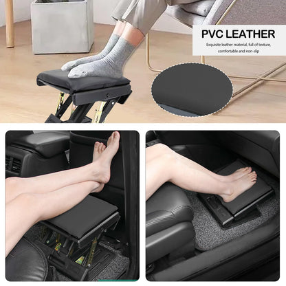 Footrest Desk, Adjustable Footstool Ergonomic Footstool Removable Office Foot Rest Footrest with Massage and Soft Seat Cushion for Car Office Home