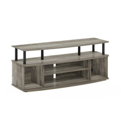 Furinno JAYA TV Stand, Large Entertainment Center, TV Console for TV up to 55 Inch, for Living Room, Bedroom, French Oak
