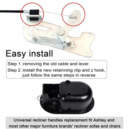 Funnytek 1 Set Sofa Chair Recliner Release Pull Handle Replacement Parts