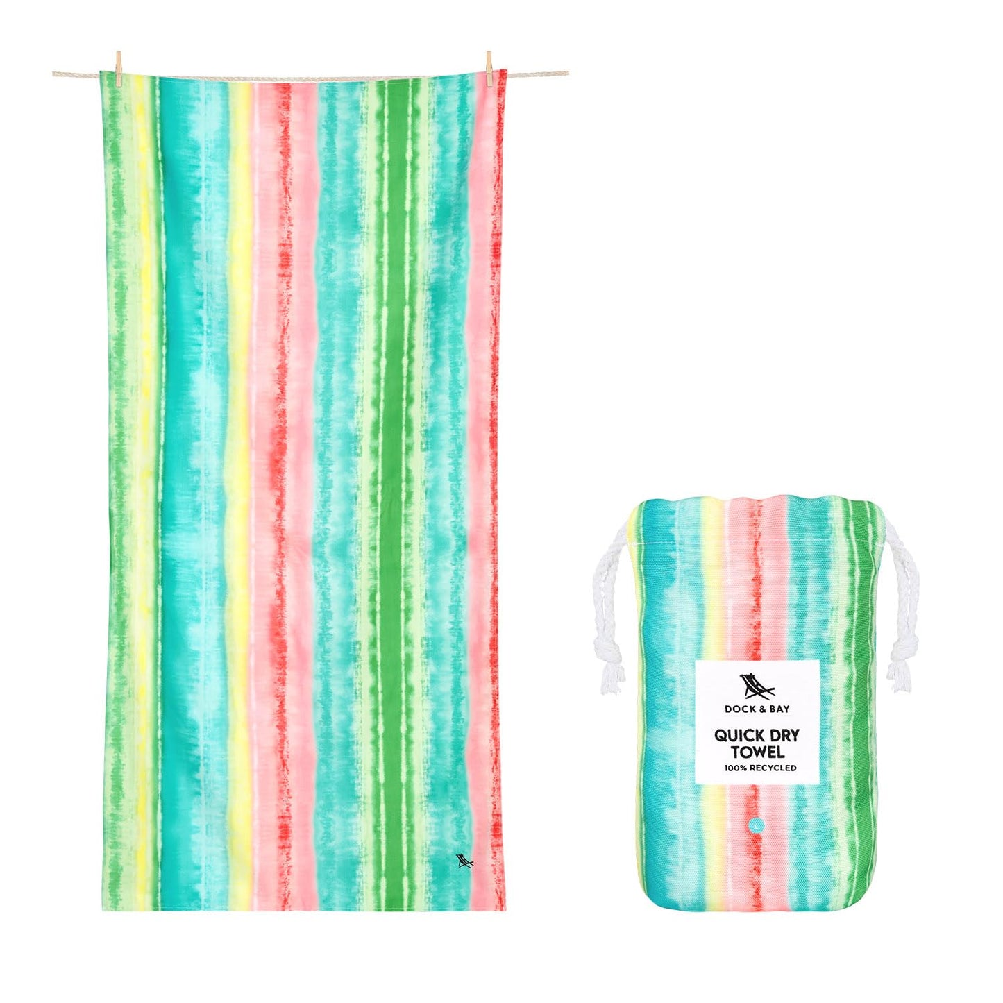 Dock & Bay Quick Dry Beach Towel - Watermelon Sugar, Large