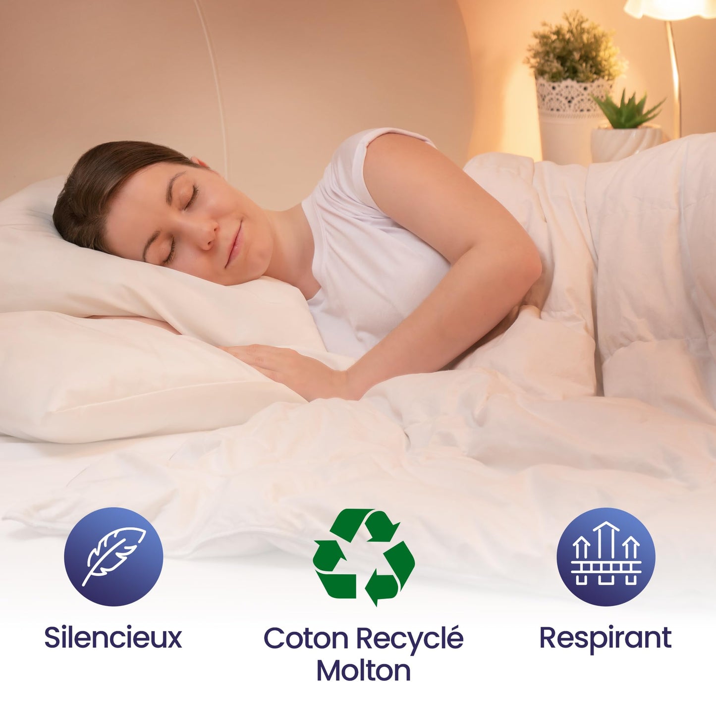 Sleepzen - Waterproof Mattress Protector 60 x 120 cm - Certified Oeko-TEX® - Surface 70% Cotton Fleece, 30% Polyester