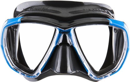 CRESSI Big Eyes+Alpha Ultra Dry Combo Black/Azure - Combo Set Mask + Snorkel UD for Diving and Snorkelling, Black/Azure, One Size, Adults