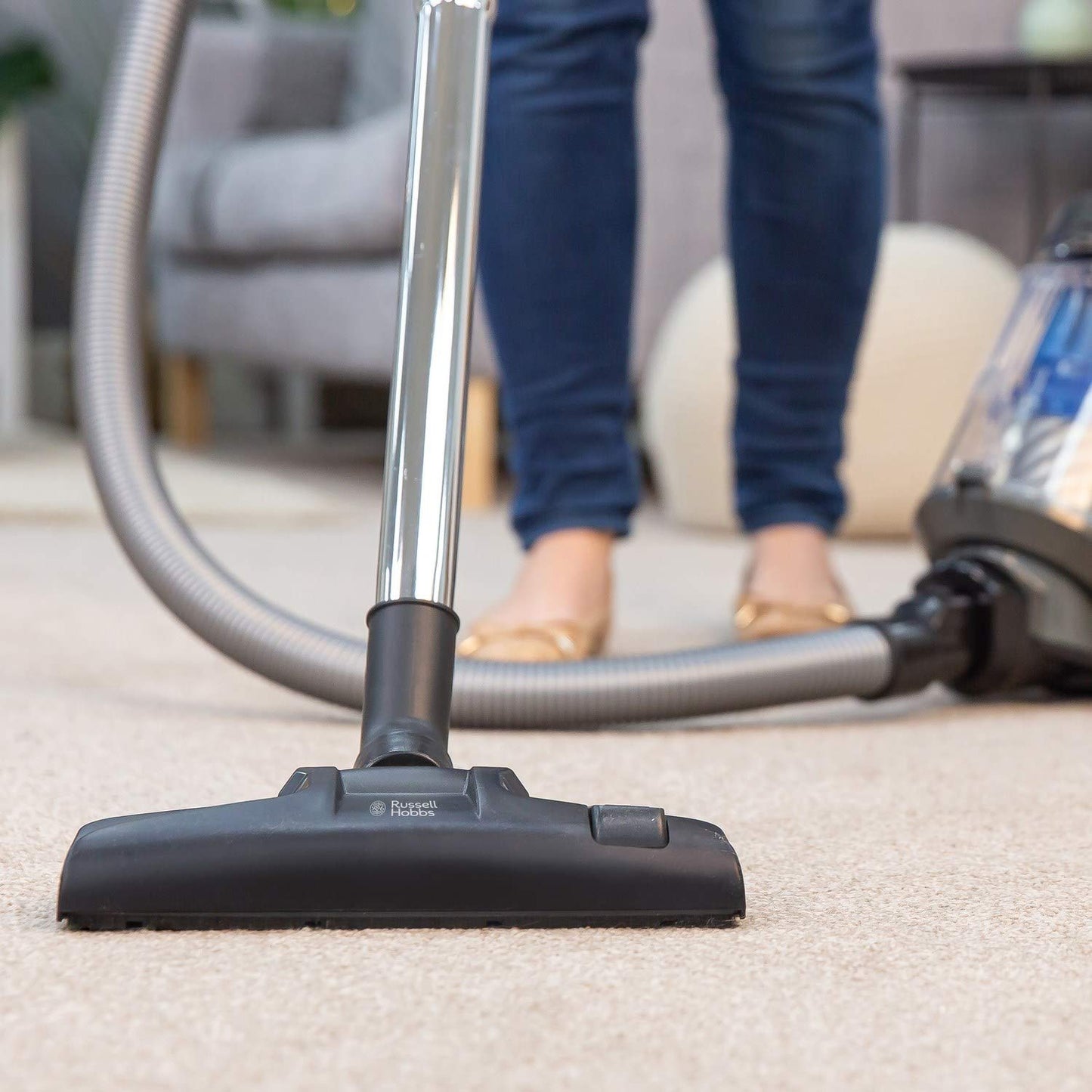 Russell Hobbs Multi Cyclonic Cylinder Vacuum Cleaner TITAN2 3 Litre Grey & Blue with 3 in 1 Multi-Tool, Triple Dust Lock 700W High Efficiency Motor, 2