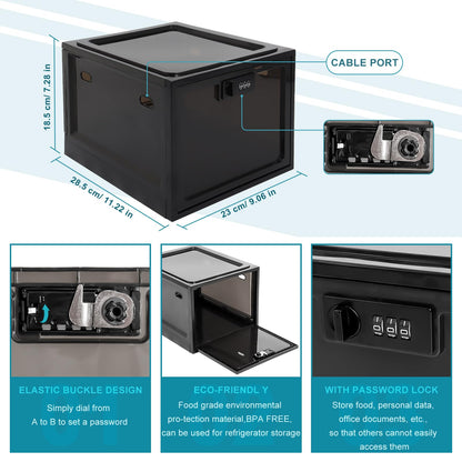 Lockable Medication Storage Box for Food Snacks Phone & Office Documents