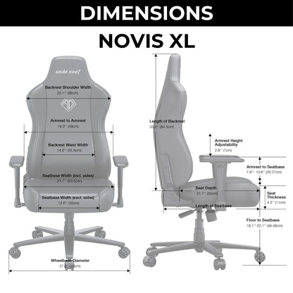 Anda Seat Novis Ultra Gaming Chair for Adults - Extra Large Reclining Video Game Chairs, PVC leather Ergonomic Gaming Chair