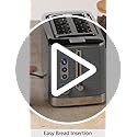 Russell Hobbs Inspire 2 Slice Toaster (Extra wide slots, High lift feature, 6 Browning levels, Frozen/Cancel/Reheat function with Blue LED illumination, 1050W, Grey textured high gloss) 24373