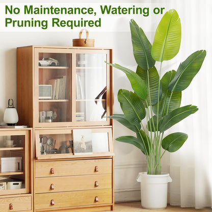 Keeplush Artificial Bird of Paradise Plant Outdoor 180cm Fake Tropical Banana Tree with 13 Leaves-Perfect Faux Plants for Indoor, Floor Plant in Pot