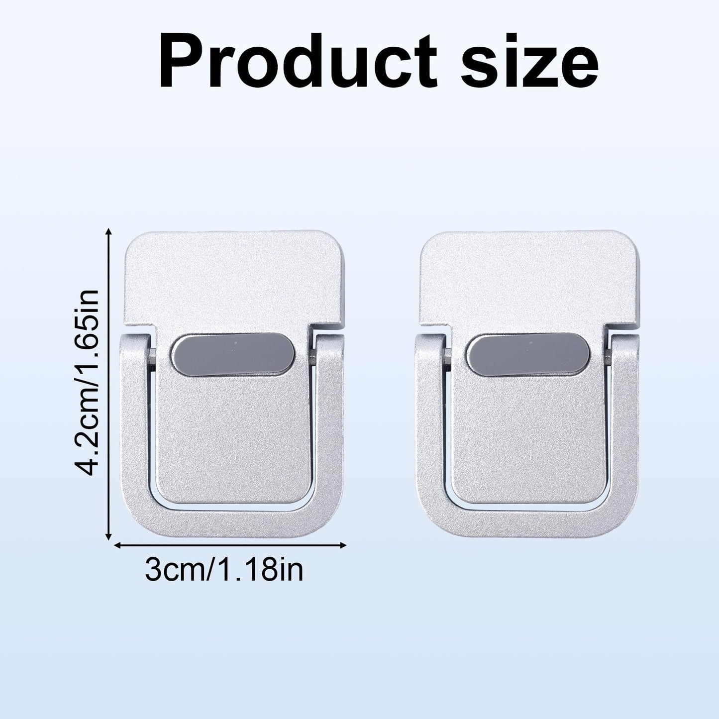 Penitue 2pcs Mini Keyboard Riser, Zinc Alloy Portable Small Laptop Tilt Stand Lifter Feet Foldable & Invisible Self-Adhesive Computer Notebook Holder