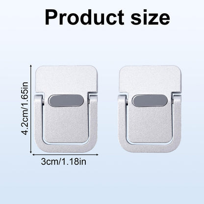 Penitue 2pcs Mini Keyboard Riser, Zinc Alloy Portable Small Laptop Tilt Stand Lifter Feet Foldable & Invisible Self-Adhesive Computer Notebook Holder