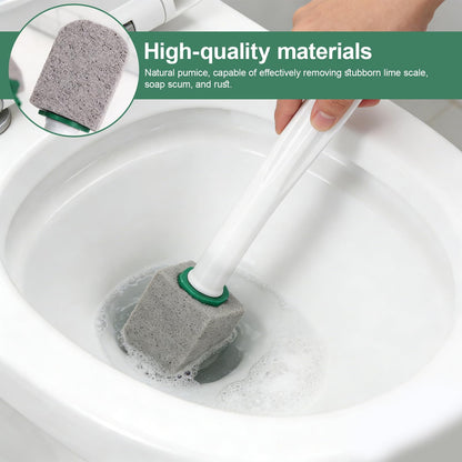 10 Pcs Pumice Stone for Toilet, Toilet Pumice Cleaning Stone with Short Handle, Nature Pumice Sticks for Clean Toilets, Pool, Bathroom (grey)