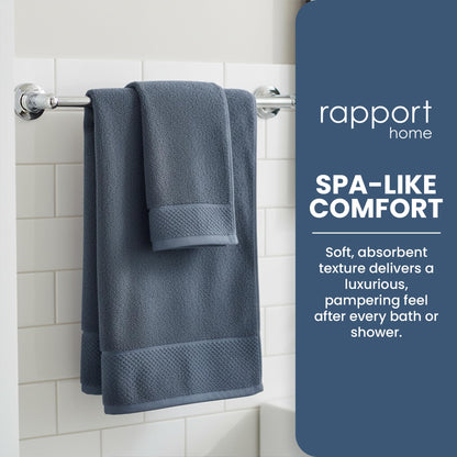 Rapport Home Eden Weave Face Towels 2-Pack Luxurious 100% Cotton 500gsm Soft Absorbent Face Cloths, Oeko-Tex Certified Bathroom Hand Towels