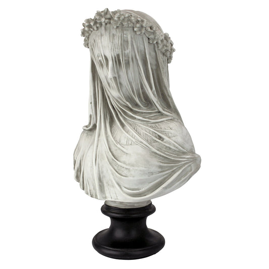 Design Toscano NG31524 the Veiled Maiden Sculptural Bust,White,15D x 23W x 35.5H centimetres