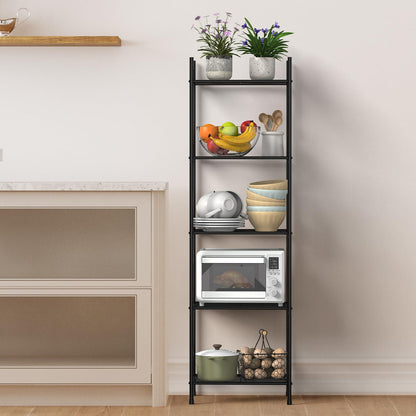 KANEODOT 5 Tier Shelving Unit,Freestanding Bathroom Storage Shelving Unit, Metal Shelving Units for Storage