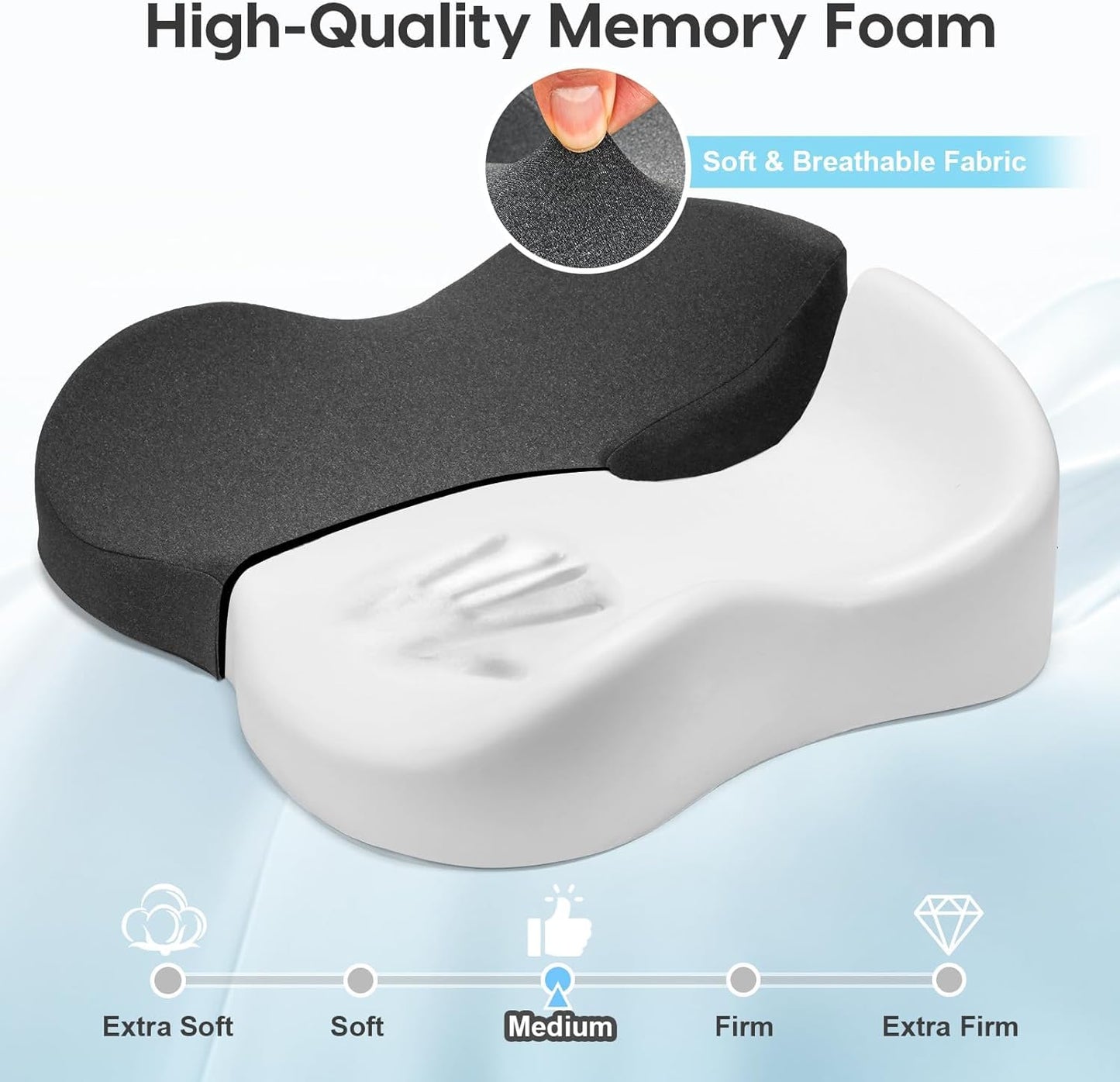 Arbanith Memory Foam Seat Cushion for Office Chair Coccyx Cushion