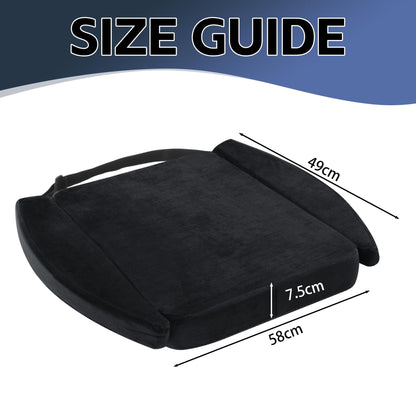TOPROUD Gaming Chair Seat Cushion, Ergonomic Tailbone Support Pad for Long Sitting, Foam Office Chair Cushion with Washable Velvet Cover