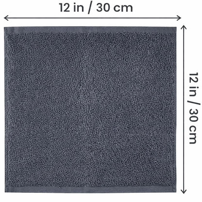 Symphony Flannel Face Cloth Ultra Gentle Face Towels for Sensitive Skin-Reusable Facial Cleansing Washcloths for Unisex Adult Spa Gym Sport Beauty
