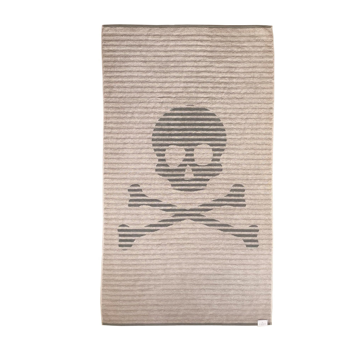 Scalpers Towel 90x180 cm 100% Cotton 500GSM Beige with Logo and Stripes Home
