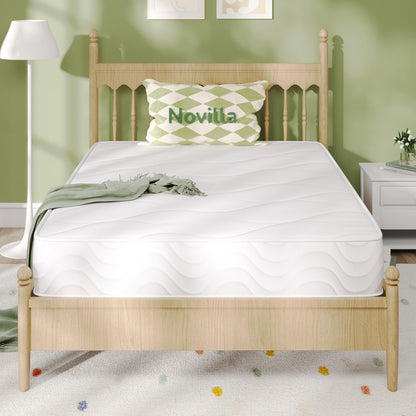 Novilla 4FT Small Double Pocket Sprung Mattress 20cm Medium Soft Spring Mattress with Breathable Sprung System, Cool Touch Oeko Fabric 120x190x20cm