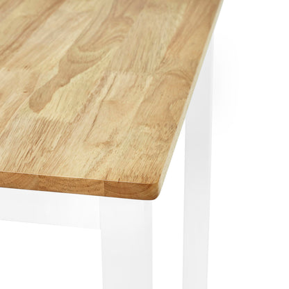 Julian Bowen Linwood White&Oak Square Dining Table - H75 x W69 x D69cm