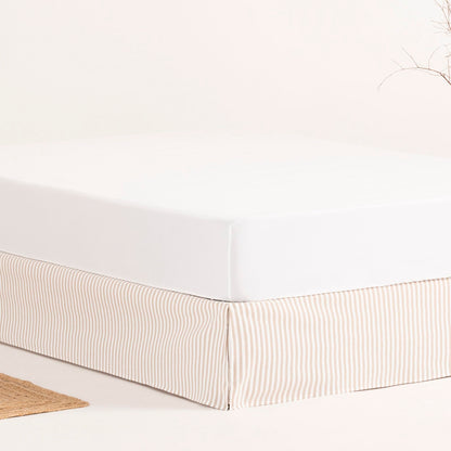 Bed Cover 180 x 190 / 200 cm Bed Base Cover 180 cm – Beige Stripes