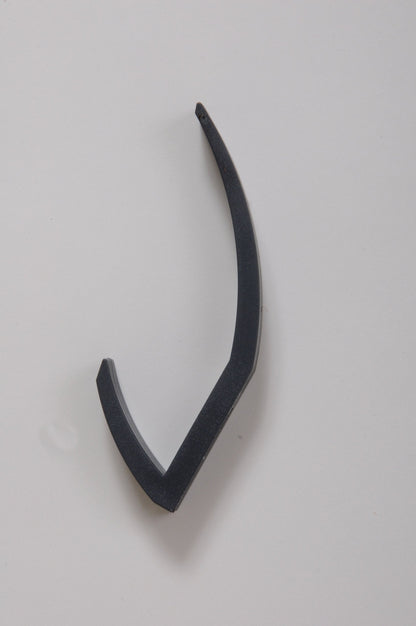 Acorn Linear Hat and Coat Wall Rack with Conclealed Fixings 8 Hooks Graphite Ref 319883