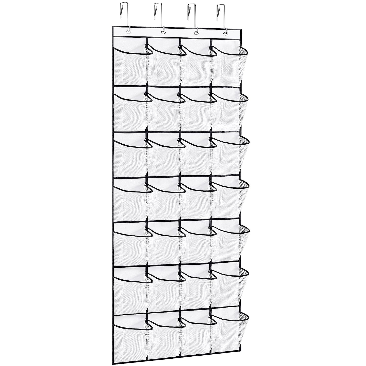 VOPTON 28Large Pockets Over The Door Shoe Organizer, Hanging Shoe Organizer for Closet, Premium Clear Shoe Rack for Door
