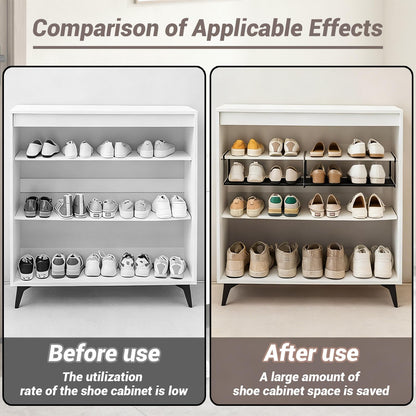 DHSUN Hanging Shoe Rack Storage In The Wardrobe, Length Adjustable 40-70CM, Plug-and-Play