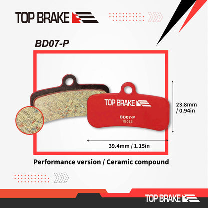 TOP BRAKE 2 Pairs Disc Bike Brake Pads for Shimano 4 Piston Saint BR-M810 M820 Zee M640 XTR-M9120, Deore XT BR-M8020, M8120,M6120,BR-MT420,MT510,MT520