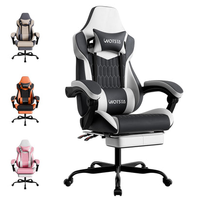 Gaming Chair, Ergonomic Gaming Chair with Footrest and Lumbar Support, Computer Chairs