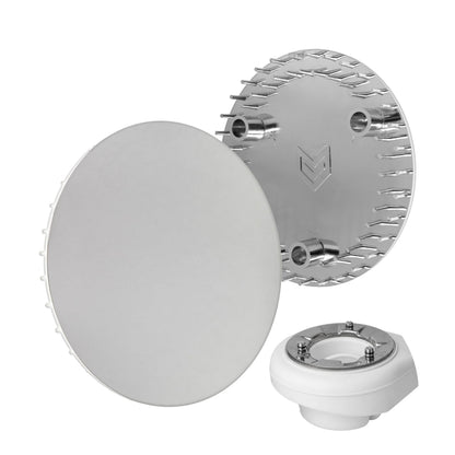 Cover for shower drain, Ø 115 mm, compatible with Viega Tempoplex drain set from model year 2006, suitable for model 6964.0, for drain hole Ø 90 mm