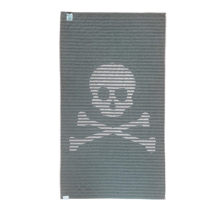 Scalpers Towel 90x180 cm 100% Cotton 500GSM Beige with Logo and Stripes Home