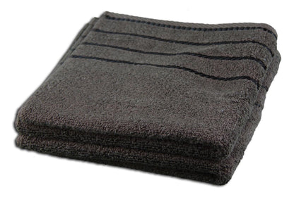Gözze - Set of 4 Hand Towels, Berlin, 100% Cotton, 50 x 100 cm - Chocolate