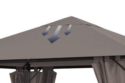 Quick-Star Replacement Roof for Garden Gazebo 3 x 3 m Taupe Antique Gazebo Roof Replacement Cover