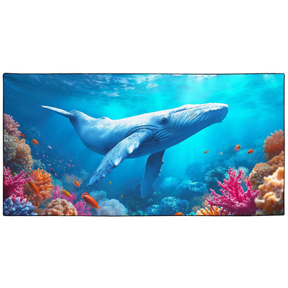 Violetpos Blue Whale Beach Towel, Extra Large 180x90 cm 250GSM Microfibre, Sand Free Quick Dry