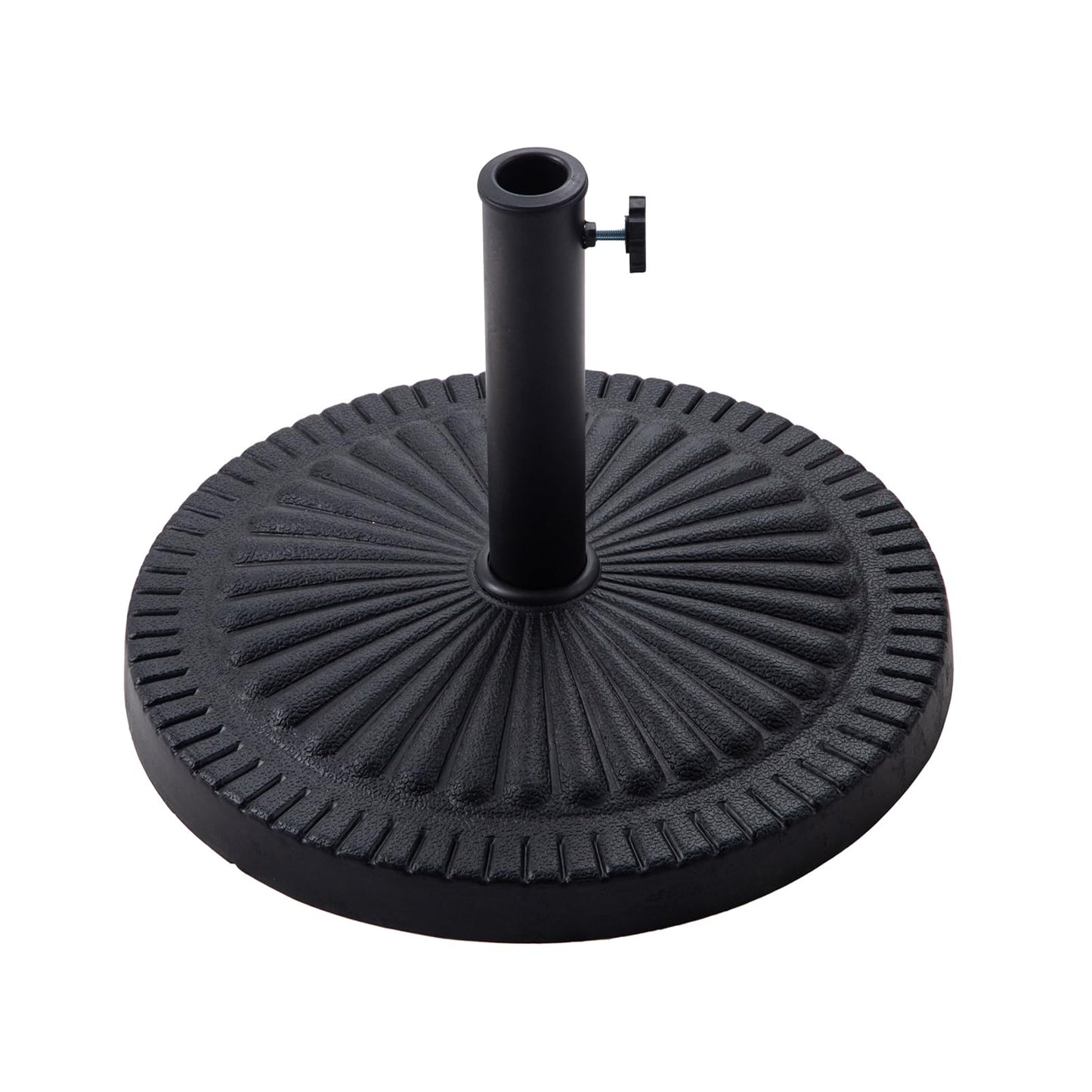 C-Hopetree 14 kg Heavy Duty Round Base Stand for Outdoor Patio Market Table Garden Parasol Umbrella, Black