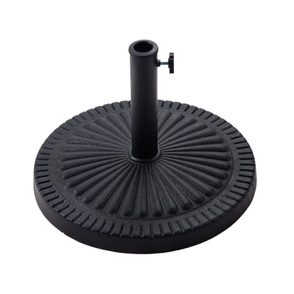 C-Hopetree 14 kg Heavy Duty Round Base Stand for Outdoor Patio Market Table Garden Parasol Umbrella, Black