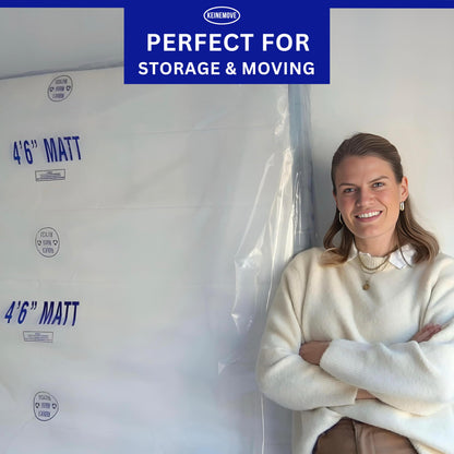 Single Size Mattress Bag - Moving and Storage - Plastic Mattress Covers for Moving and Storage - Mattress Protector - Storage Bags - Heavy Duty