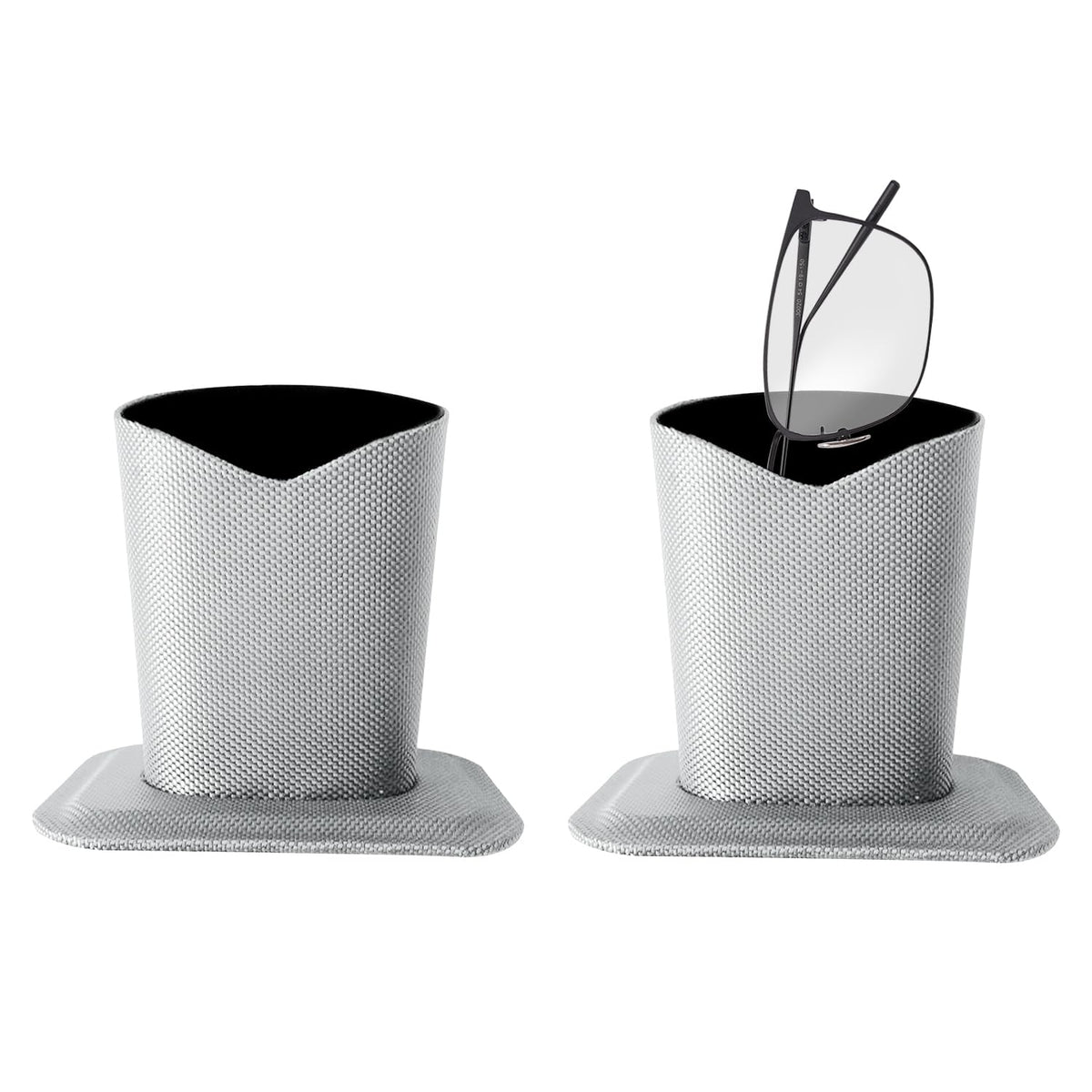 Bohue 2 Pieces Eyeglasses Holder Oxford Cloth Glasses Holder Glasses Desktop Display Stand Protect Glasses Upright Stand for Home Office And School