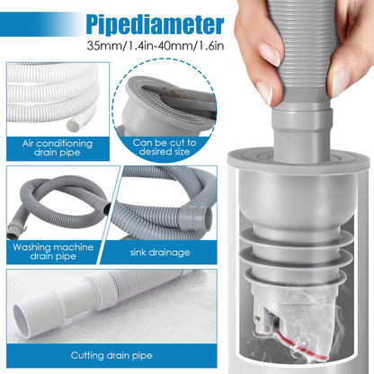 SIWOKJJO 2 Pcs Drain Pipe Sealer Drainer, 35-40mm Washing Machine