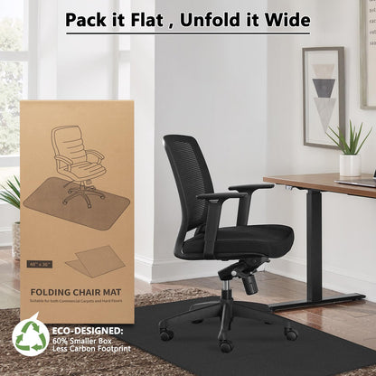 K KERNOWO Office Chair Mat for Carpet and Hardwood Floors, 47x35'' Corduroy Carpet Protector Chair Mat for Home & Office