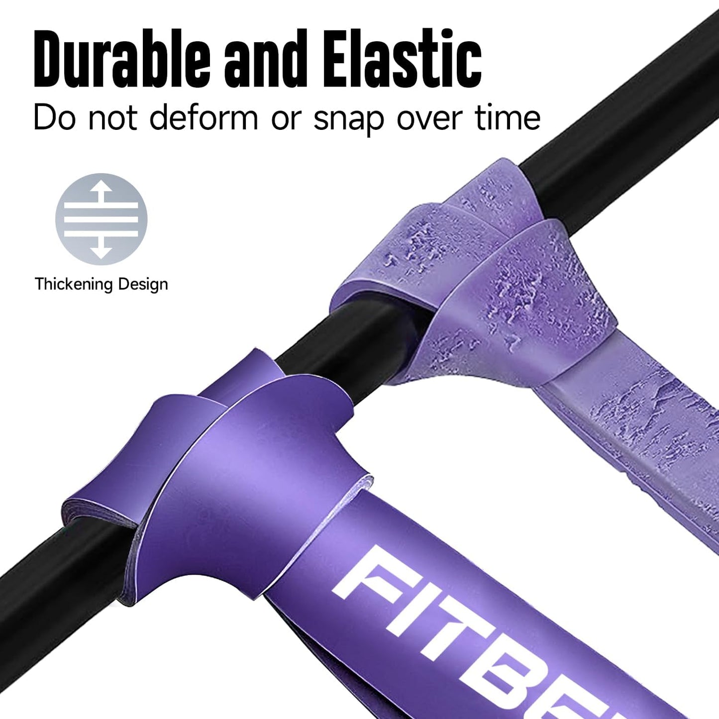 FitBeast Pull Up Bands Set, 5 Different Levels Resistance Band Pull Up for Calisthenics, CrossFit, Powerlifting, Muscle Toning, Yoga, Stretch