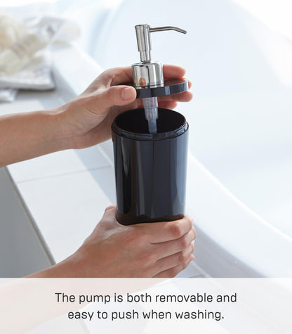 TOWER 2 WAY PUMP DISPENSER ROUND BK