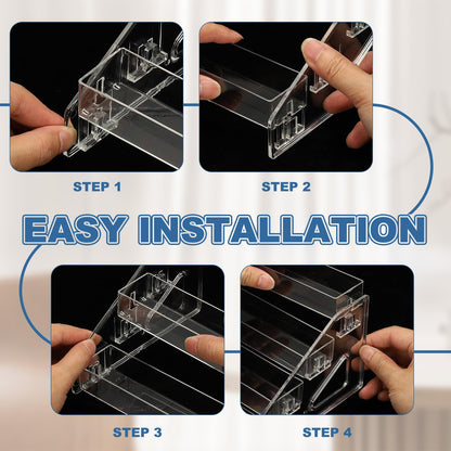 PATIKIL 5 Tier Acrylic Card Display Stand, Portable Postcard Rack Holder Organizer Versatile Display for Trading Cards Baseball PSA Stickers Stamp