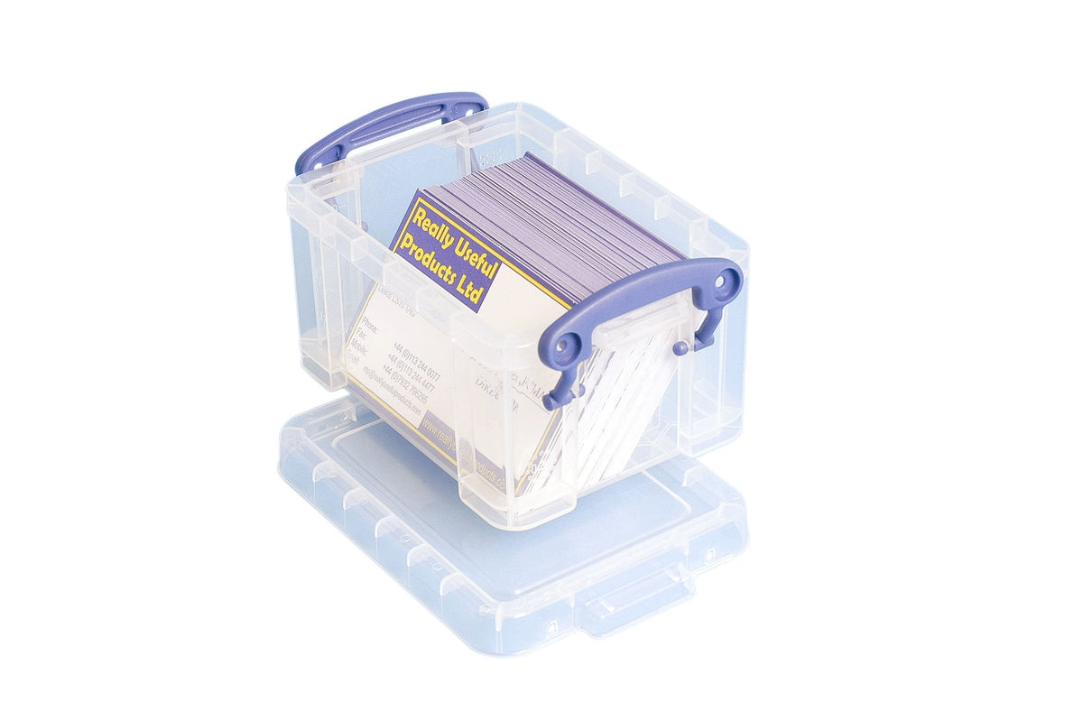 Really Useful Plastic Storage Box 0.3 Litre Clear (Pack of 10)