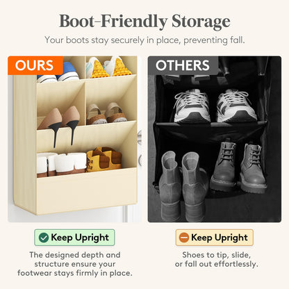 Lifewit 6 Tier Over the Door Shoe Organisers with 11 Deep Pockets, Fabric Hanging Wall Mounted Shoes Rack Behind Door Storage Organizer for Boots