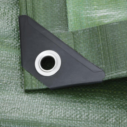 GardenMate 5m x 6m 120g/m? Green Tarpaulin - Waterproof, UV-Protected, Tear-Resistant