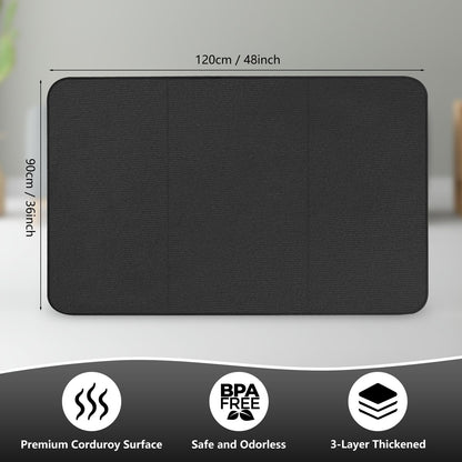 K KERNOWO Office Chair Mat for Carpet and Hardwood Floors, 47x35'' Corduroy Carpet Protector Chair Mat for Home & Office